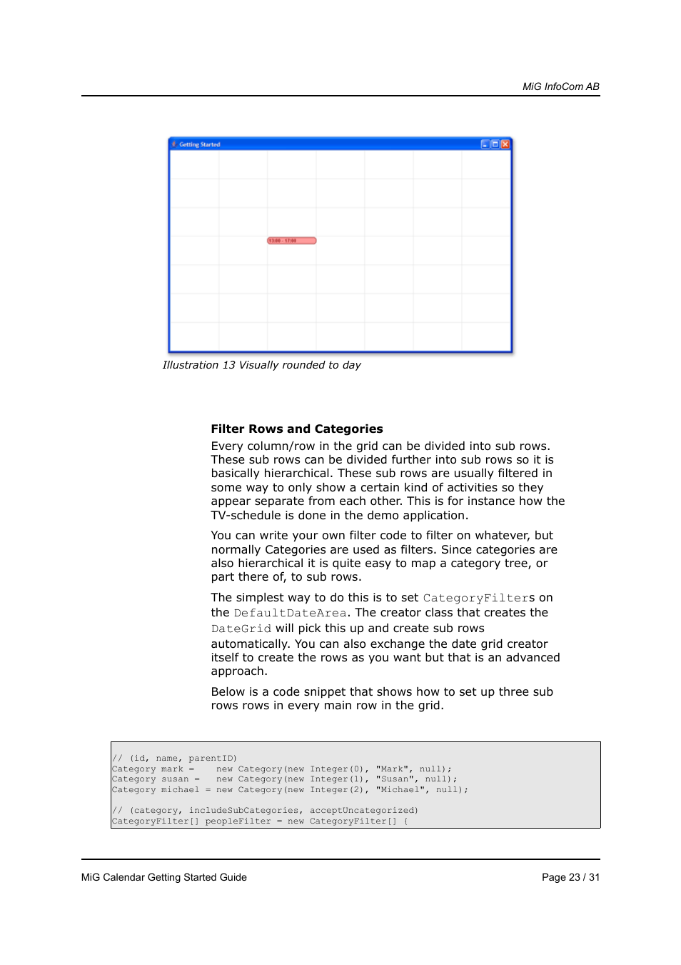 MiG InfoCom MiG Calendar Getting Started Guide User Manual | Page 23 / 31