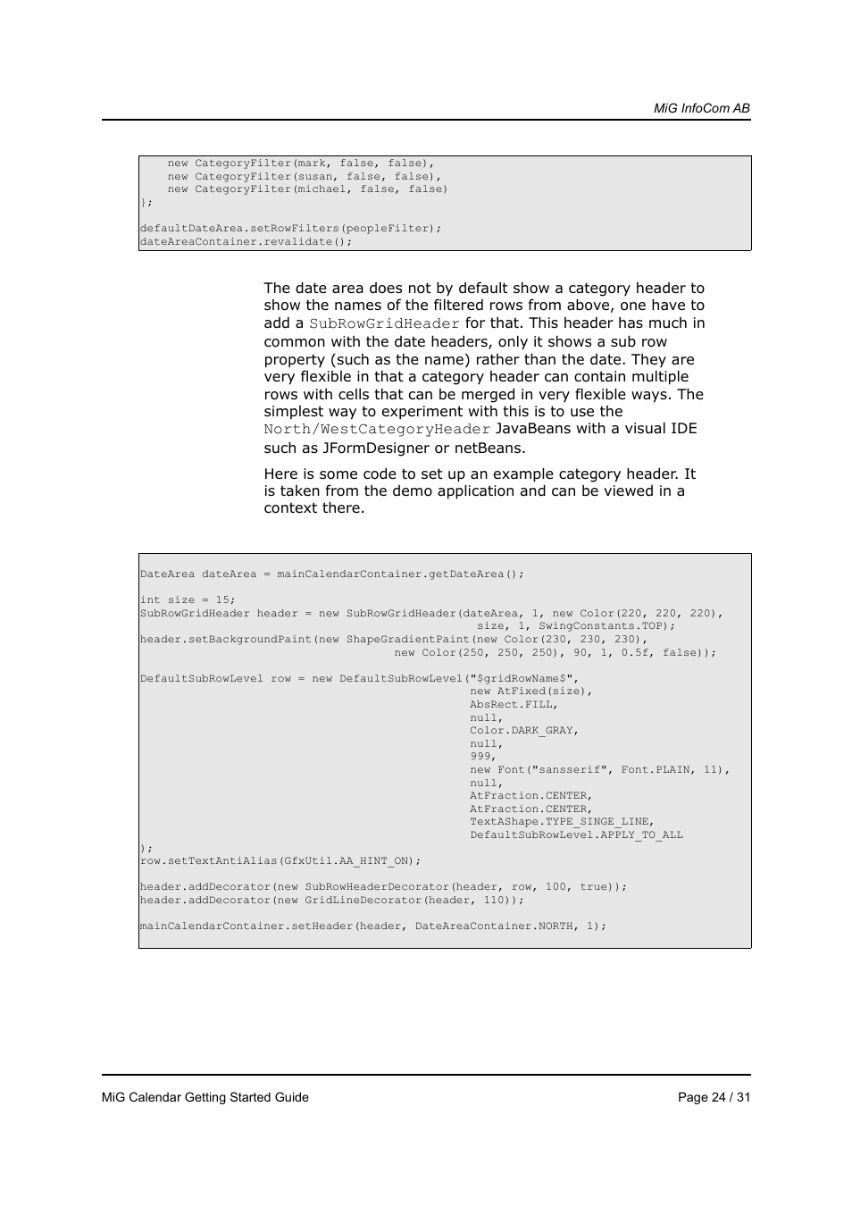 MiG InfoCom MiG Calendar Getting Started Guide User Manual | Page 24 / 31