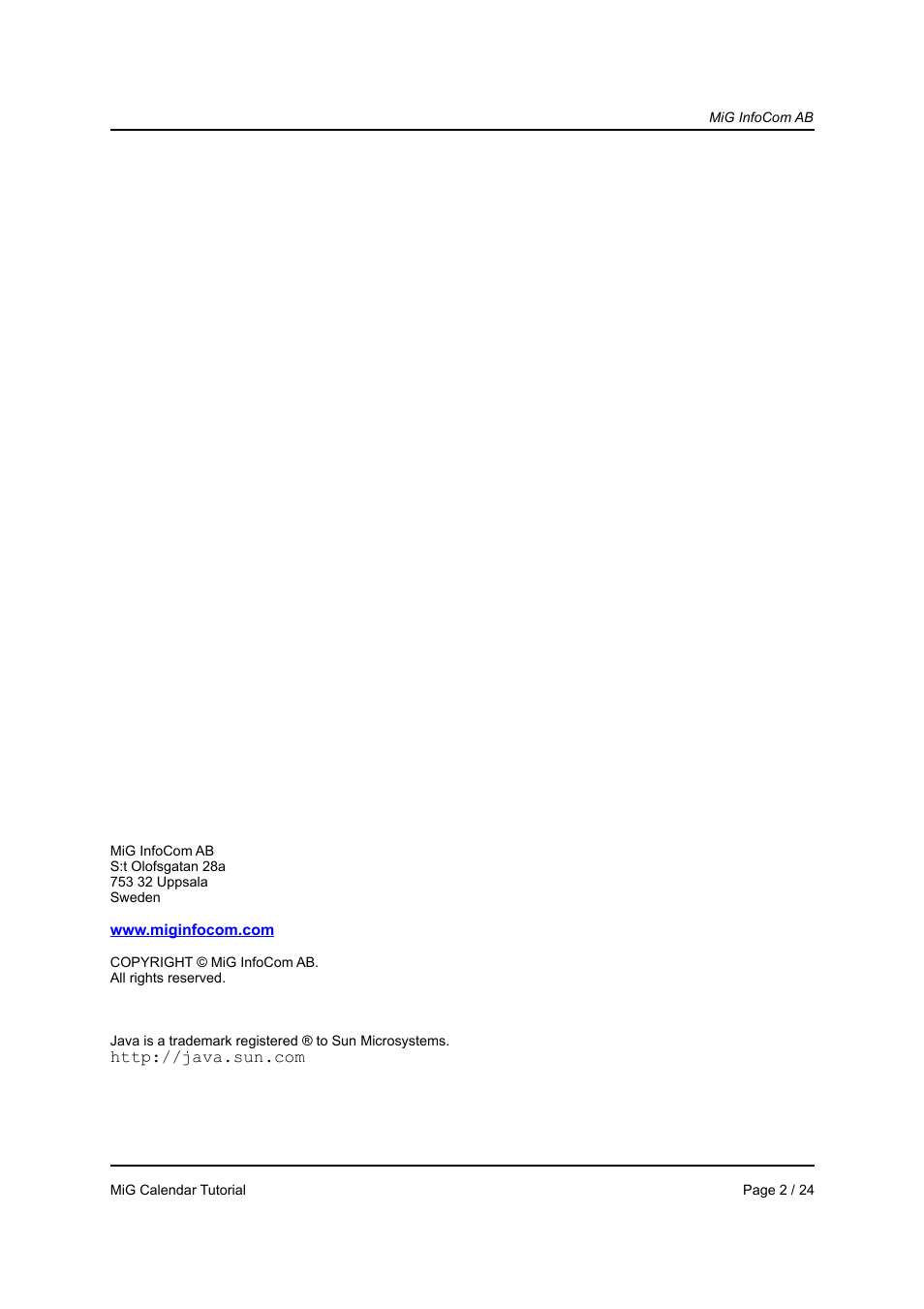 MiG InfoCom MiG Calendar Tutorial User Manual | Page 2 / 24