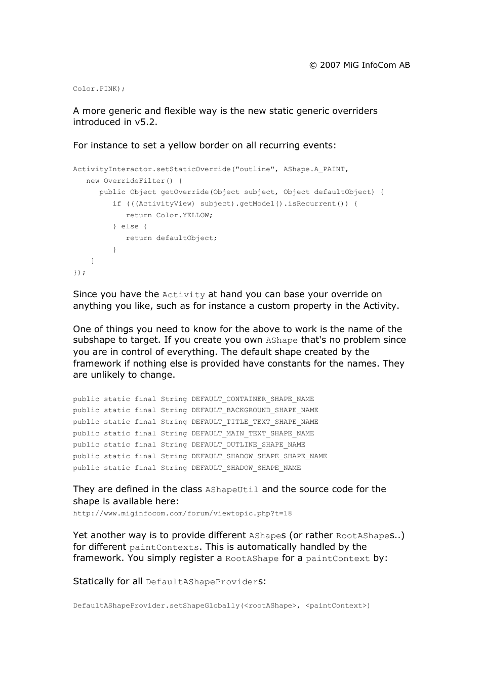 MiG InfoCom MiG Calendar InfoCom AB User Manual | Page 7 / 9