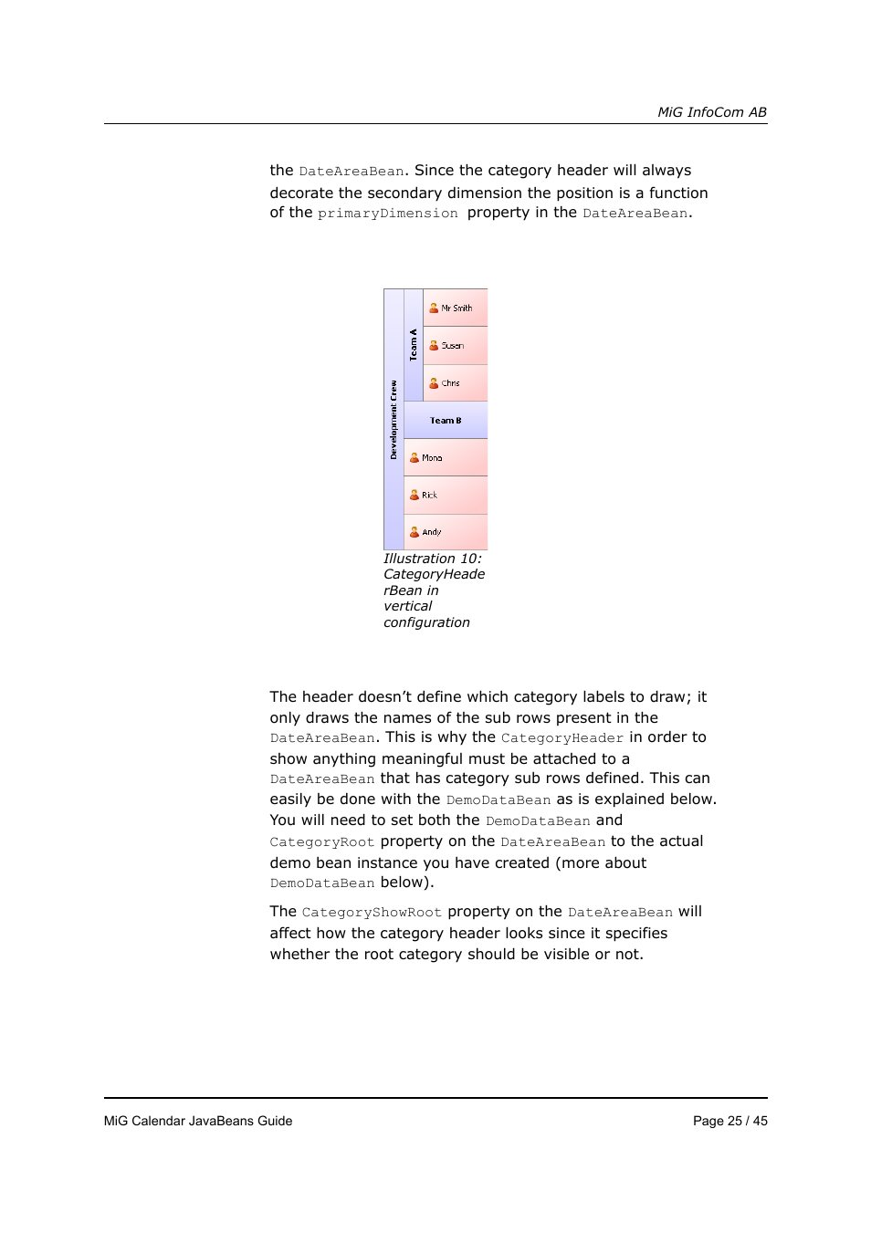 MiG InfoCom MiG Calendar JavaBeans Guide User Manual | Page 25 / 45