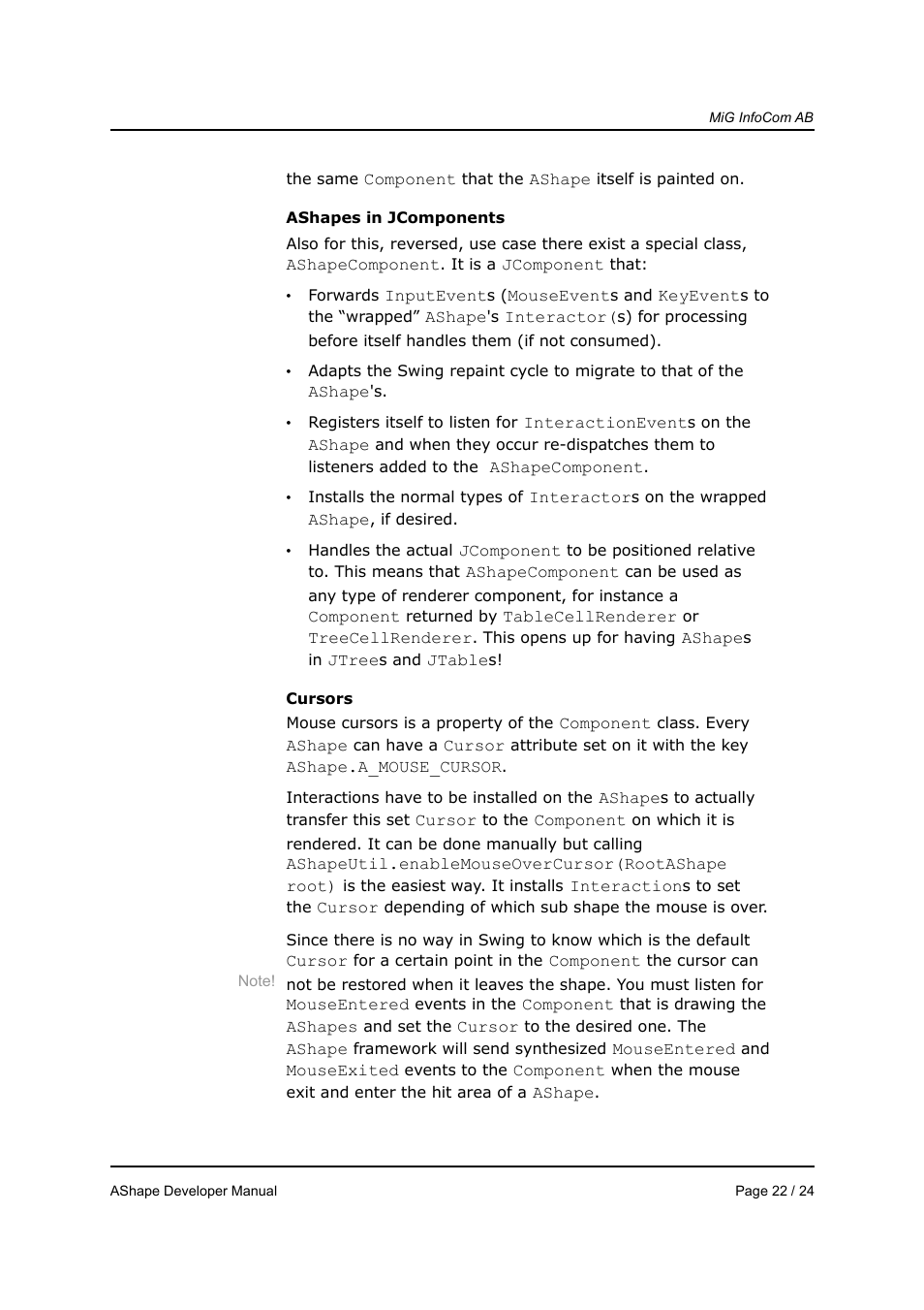 MiG InfoCom MiG Calendar AShape Developer Manual User Manual | Page 22 / 24