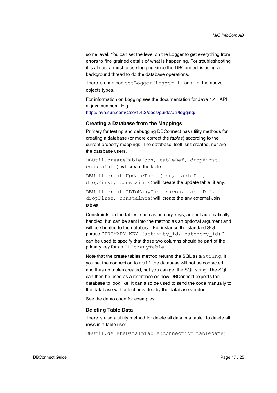 MiG InfoCom MiG Calendar DBConnect Guide User Manual | Page 17 / 25