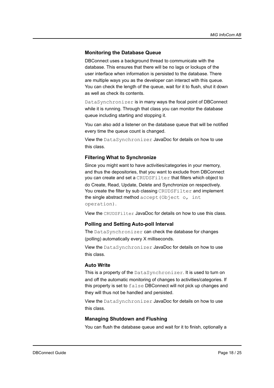 MiG InfoCom MiG Calendar DBConnect Guide User Manual | Page 18 / 25