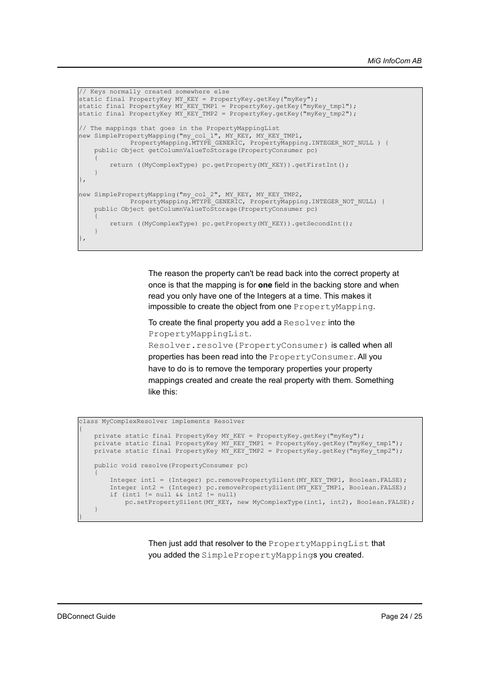 MiG InfoCom MiG Calendar DBConnect Guide User Manual | Page 24 / 25