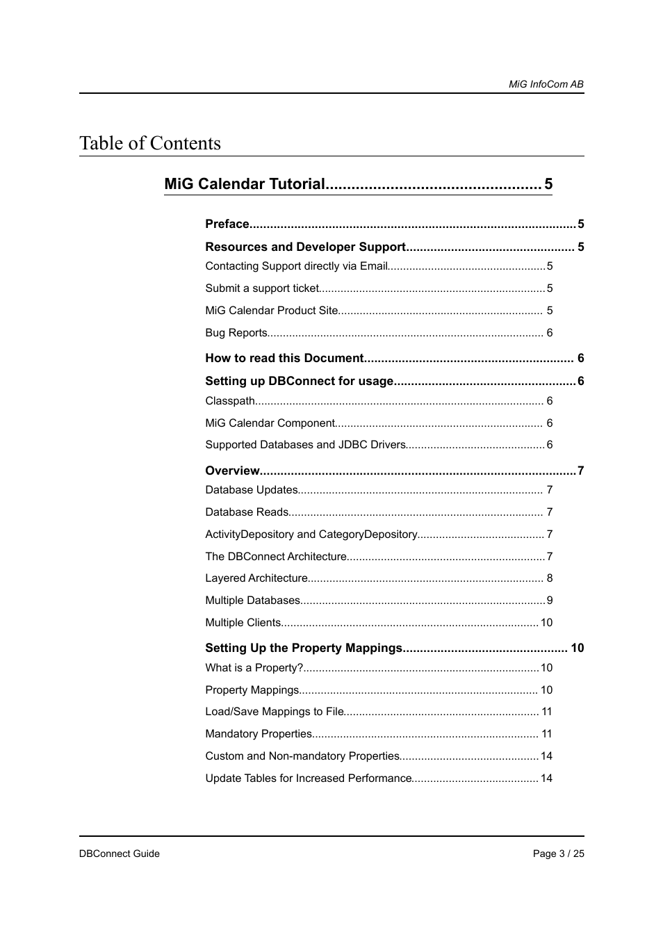 MiG InfoCom MiG Calendar DBConnect Guide User Manual | Page 3 / 25
