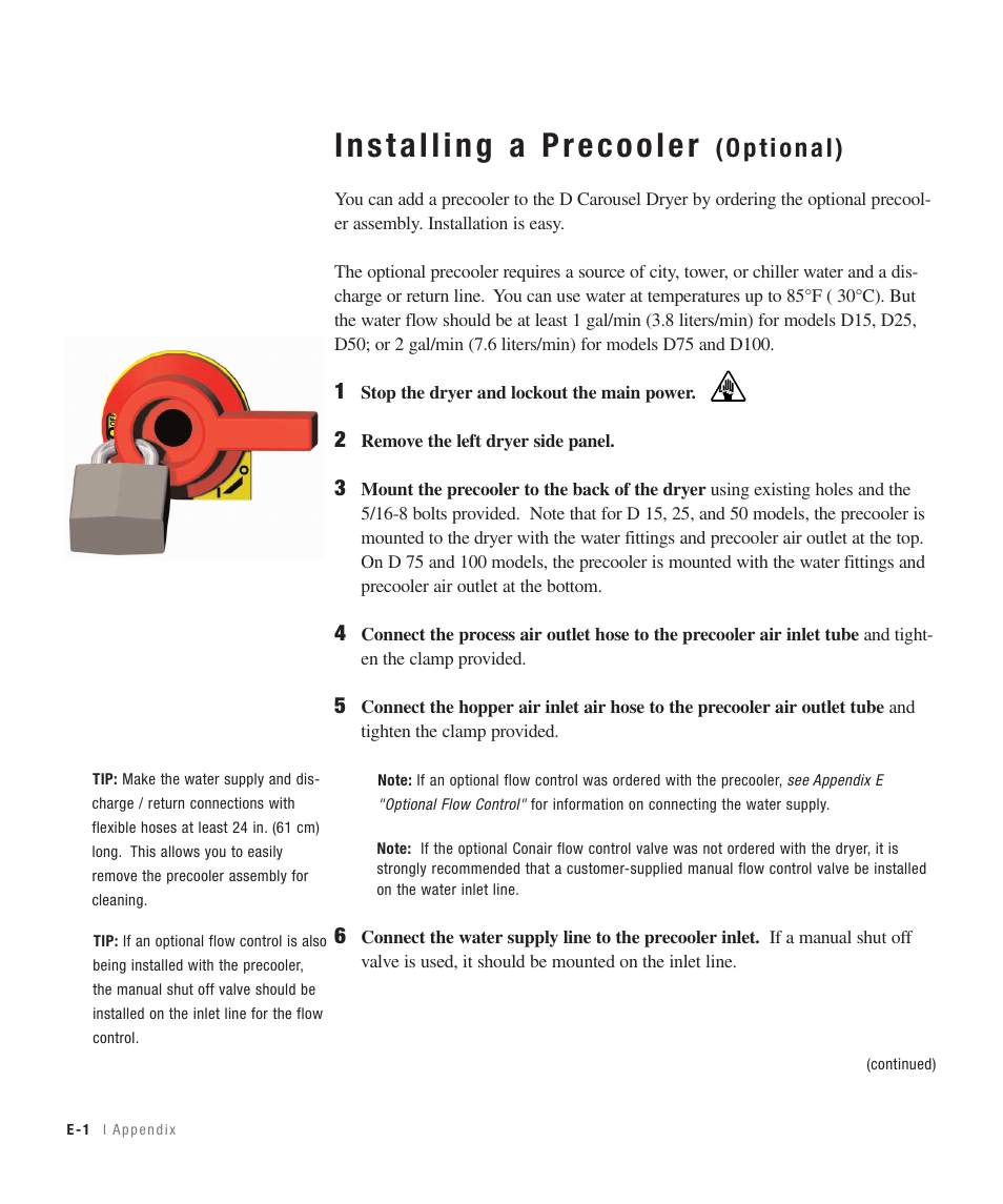 Installing an aftercooler (optional), G-11 | Conair 100 User Manual | Page 106 / 128