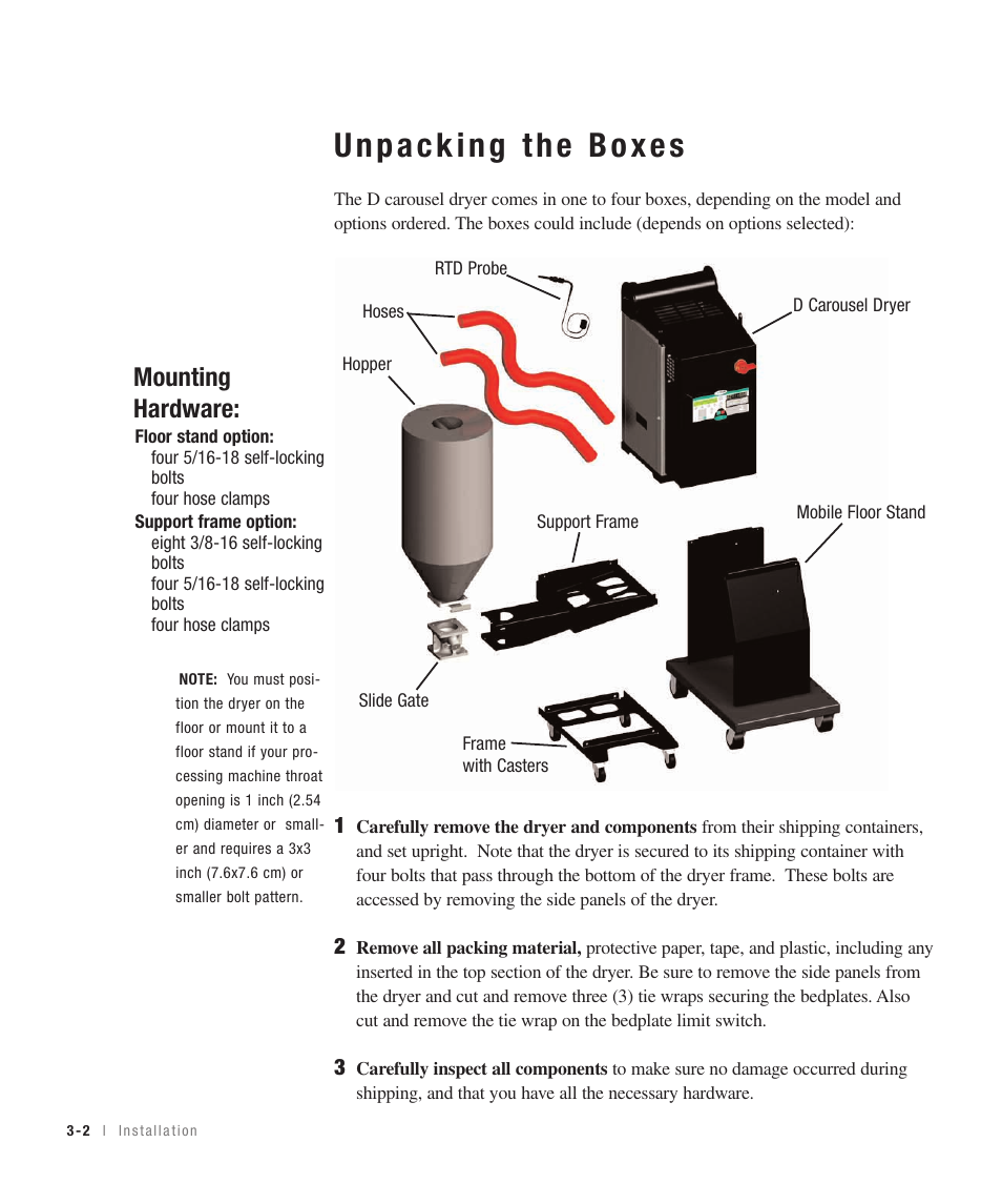 Mounting hardware | Conair 100 User Manual | Page 24 / 128