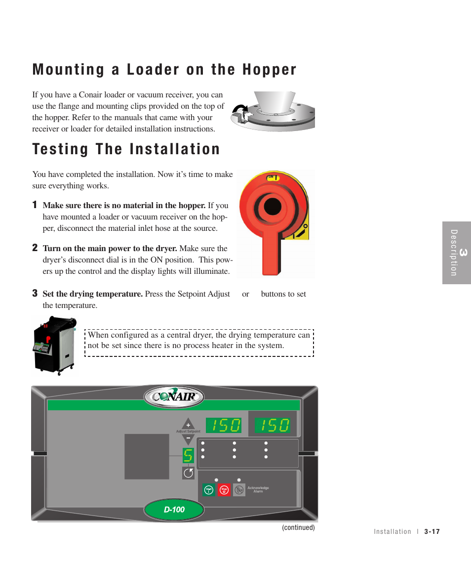 Central | Conair 100 User Manual | Page 39 / 128
