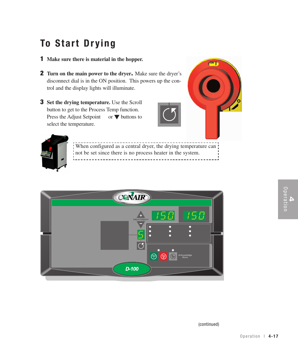 Central | Conair 100 User Manual | Page 57 / 128