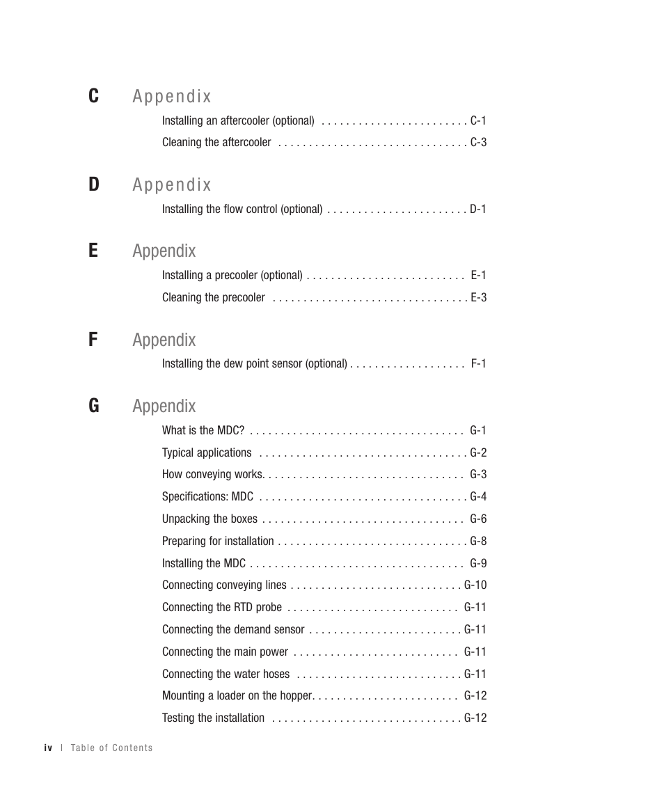 Appendix | Conair 100 User Manual | Page 6 / 128