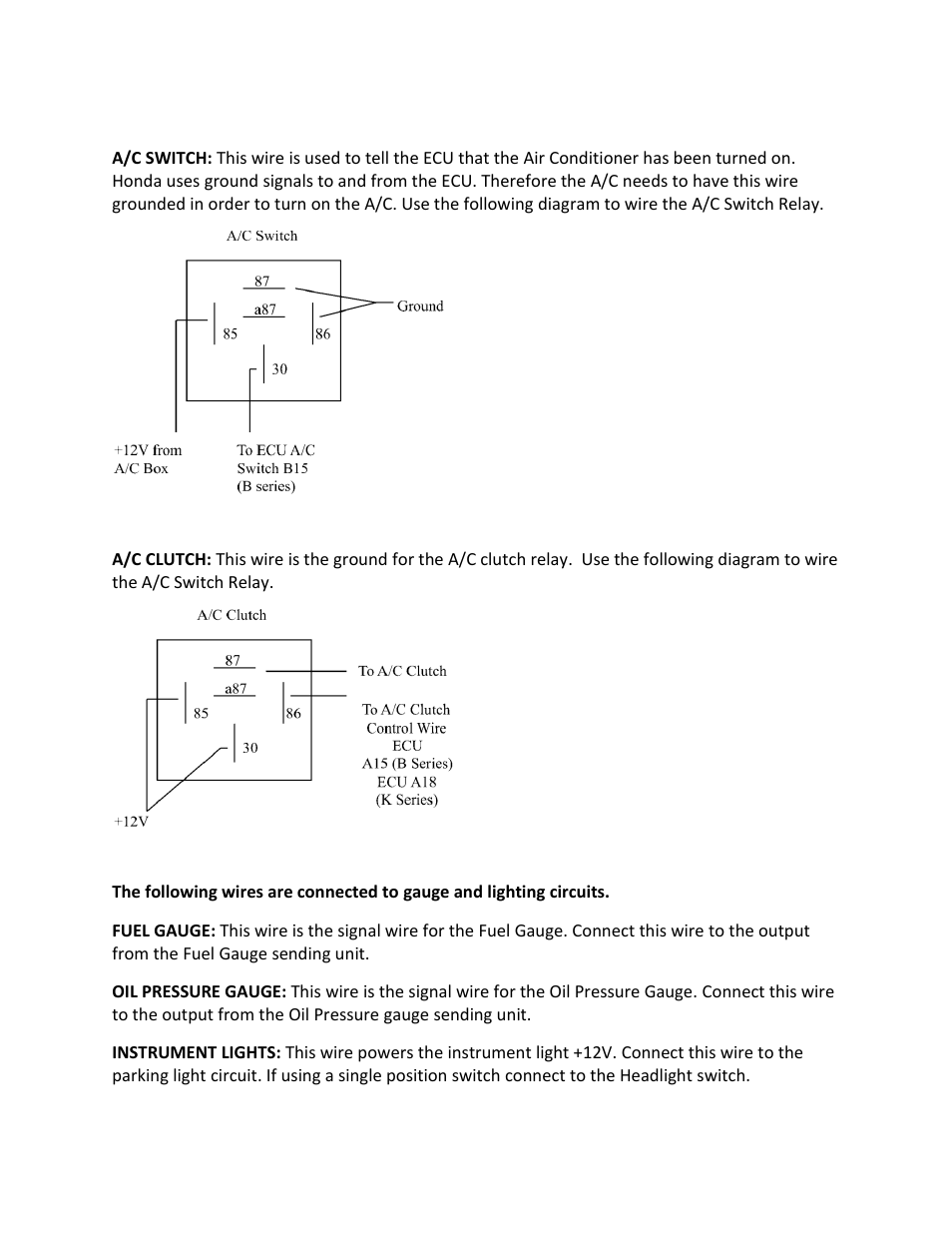 Mini Tec B Dash Harness Wiring User Manual | Page 2 / 3