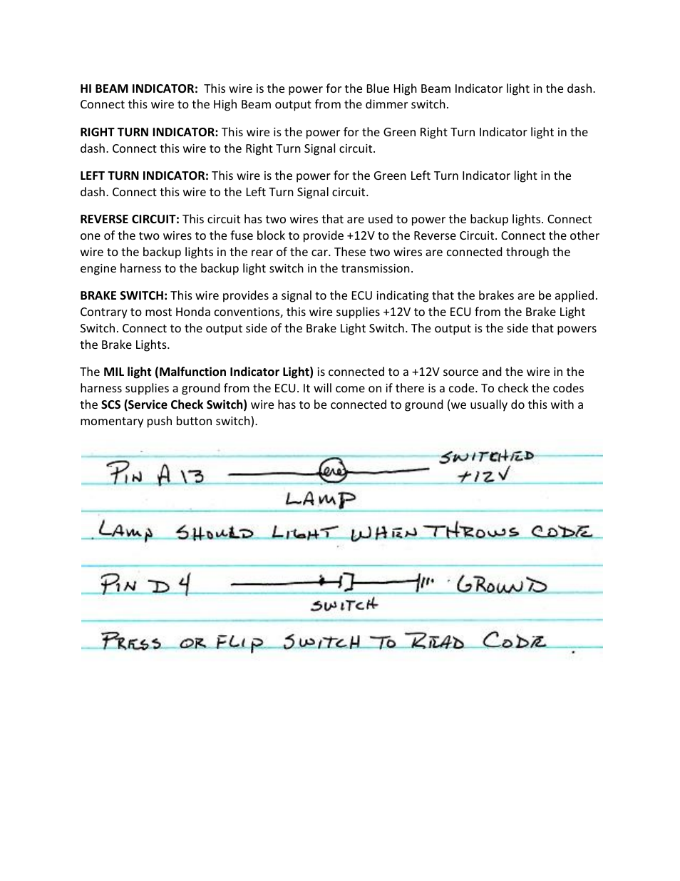 Mini Tec B Dash Harness Wiring User Manual | Page 3 / 3