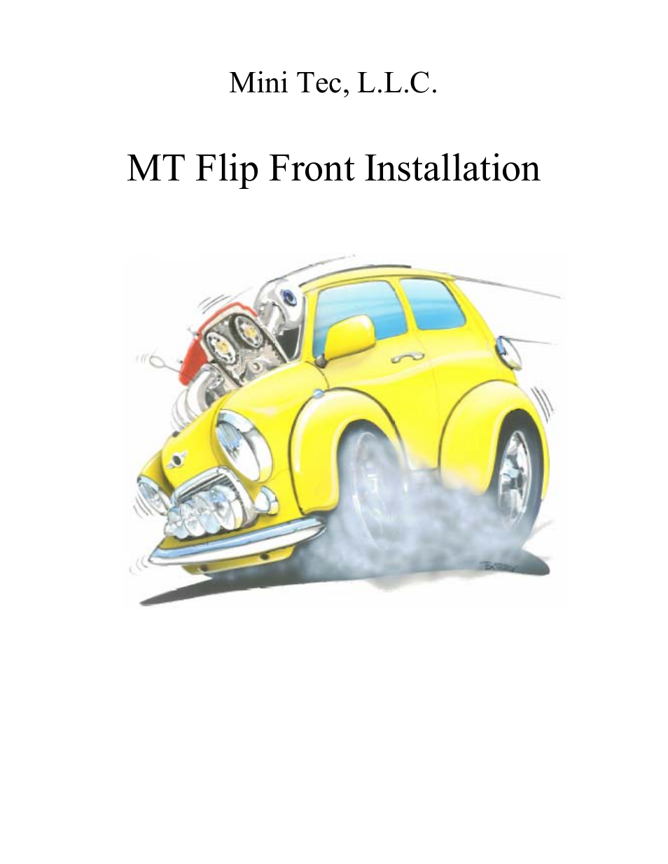 Mini Tec 130000 MT Flip Front Kit Installation User Manual | 5 pages