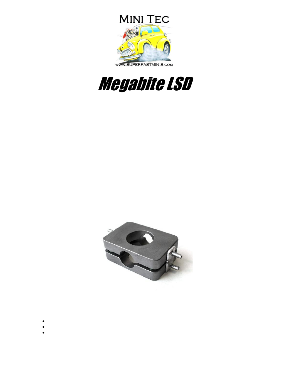Mini Tec Megabite Limited Slip Differential User Manual | 4 pages