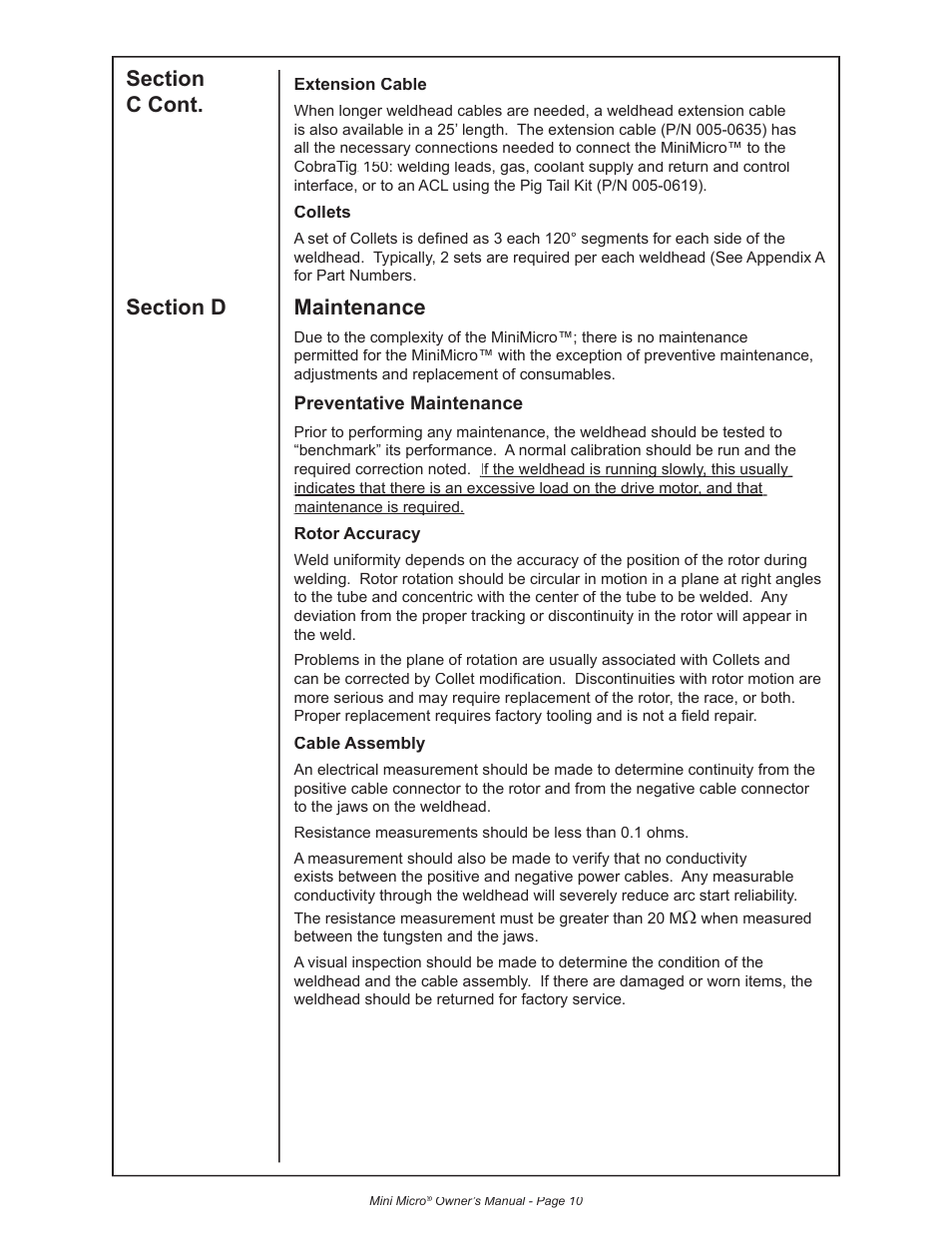 MK Products MiniMicro Orbital Weldhead User Manual | Page 16 / 30