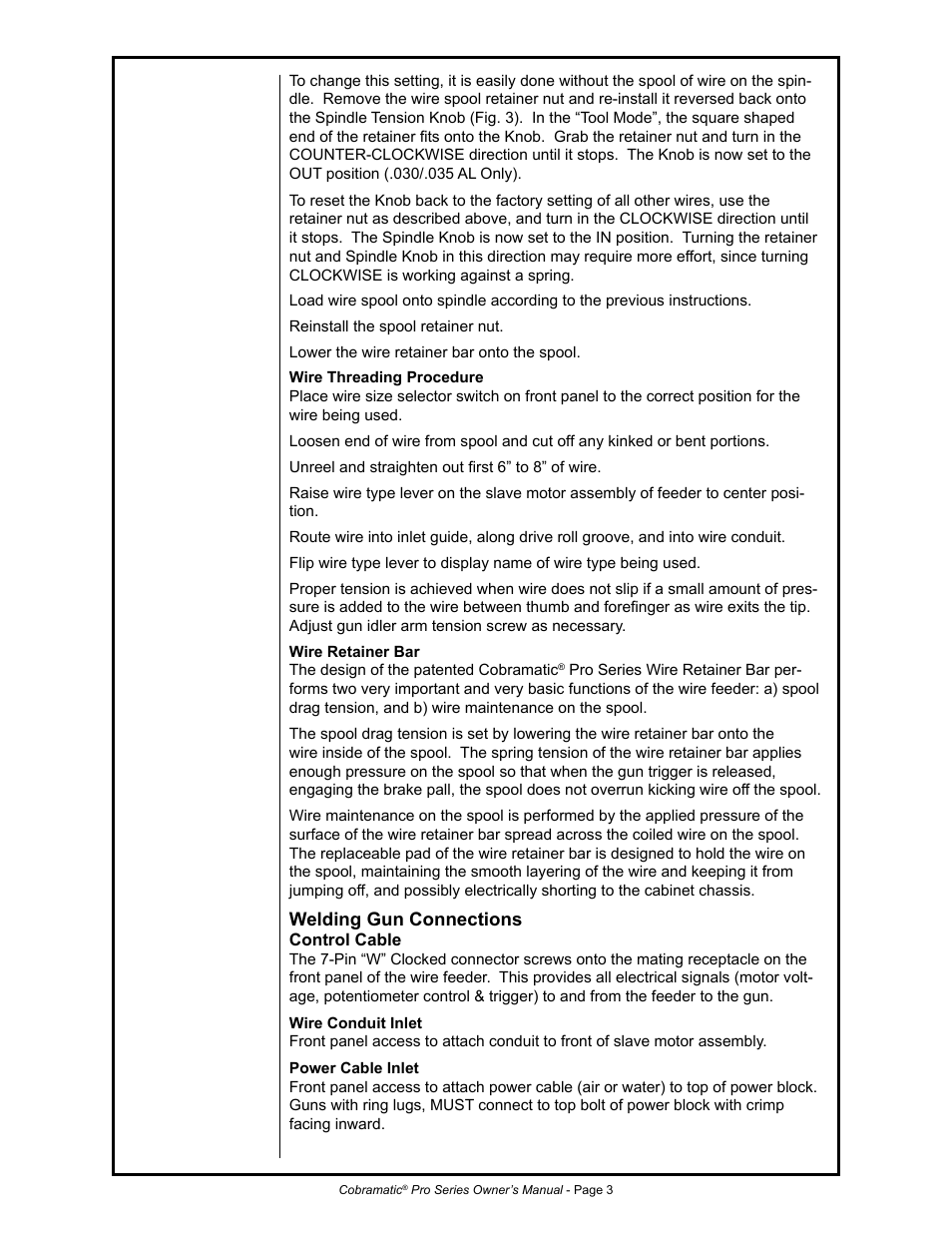 MK Products MK Cobramatic Pro Series User Manual | Page 10 / 43