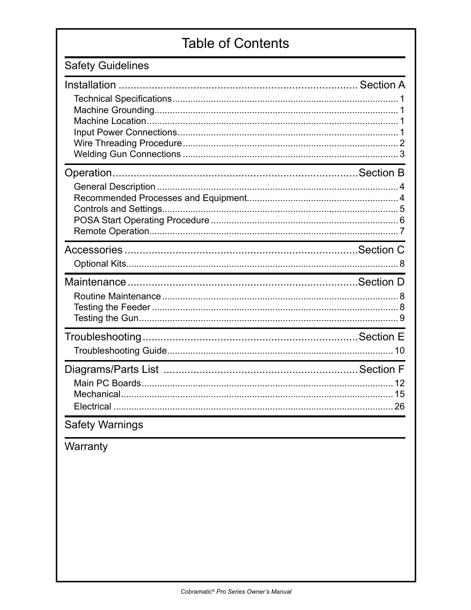 MK Products MK Cobramatic Pro Series User Manual | Page 2 / 43