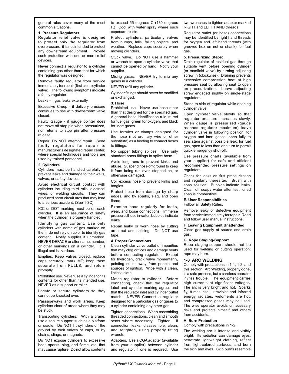 MK Products Python LX Torch User Manual | Page 5 / 37