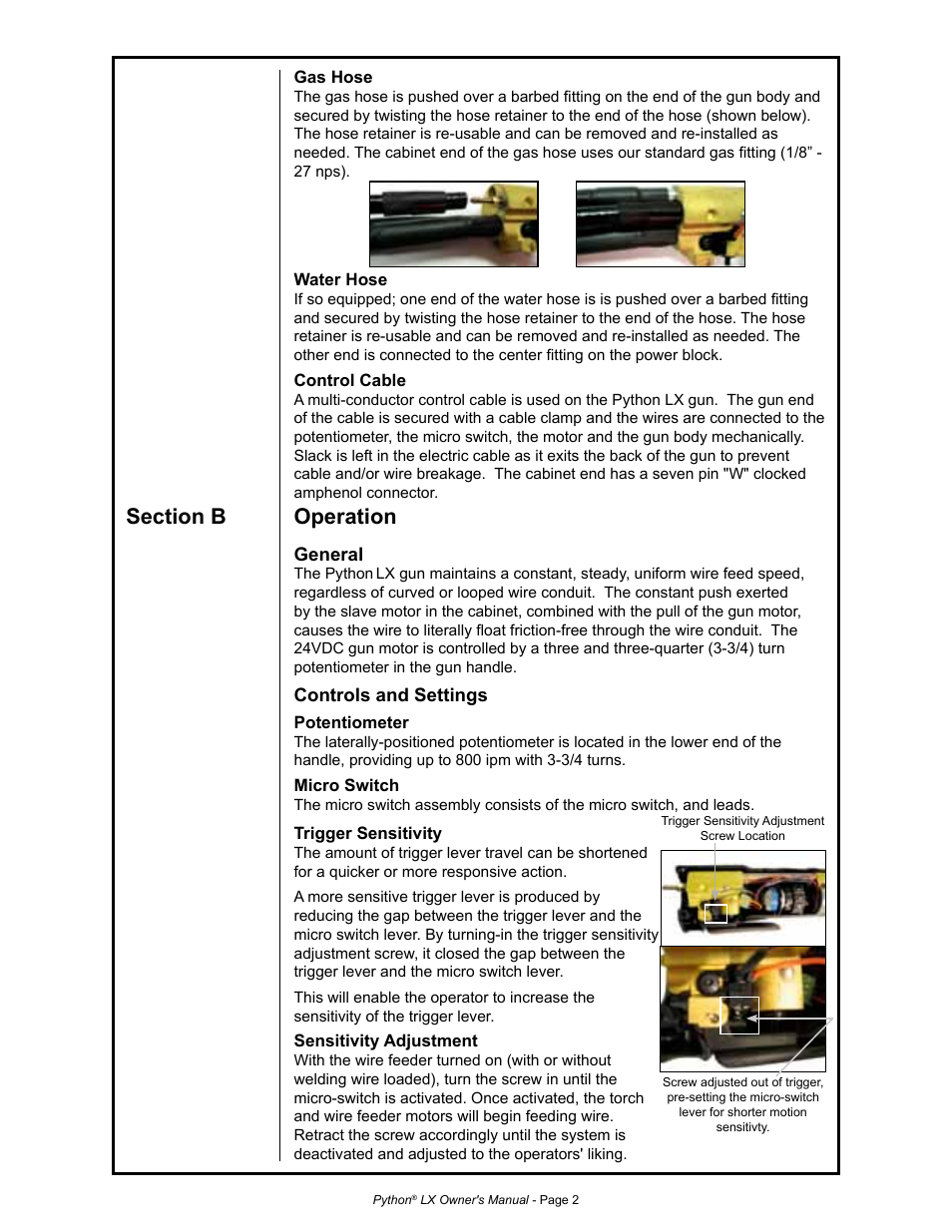 MK Products Python LX Torch User Manual | Page 9 / 37