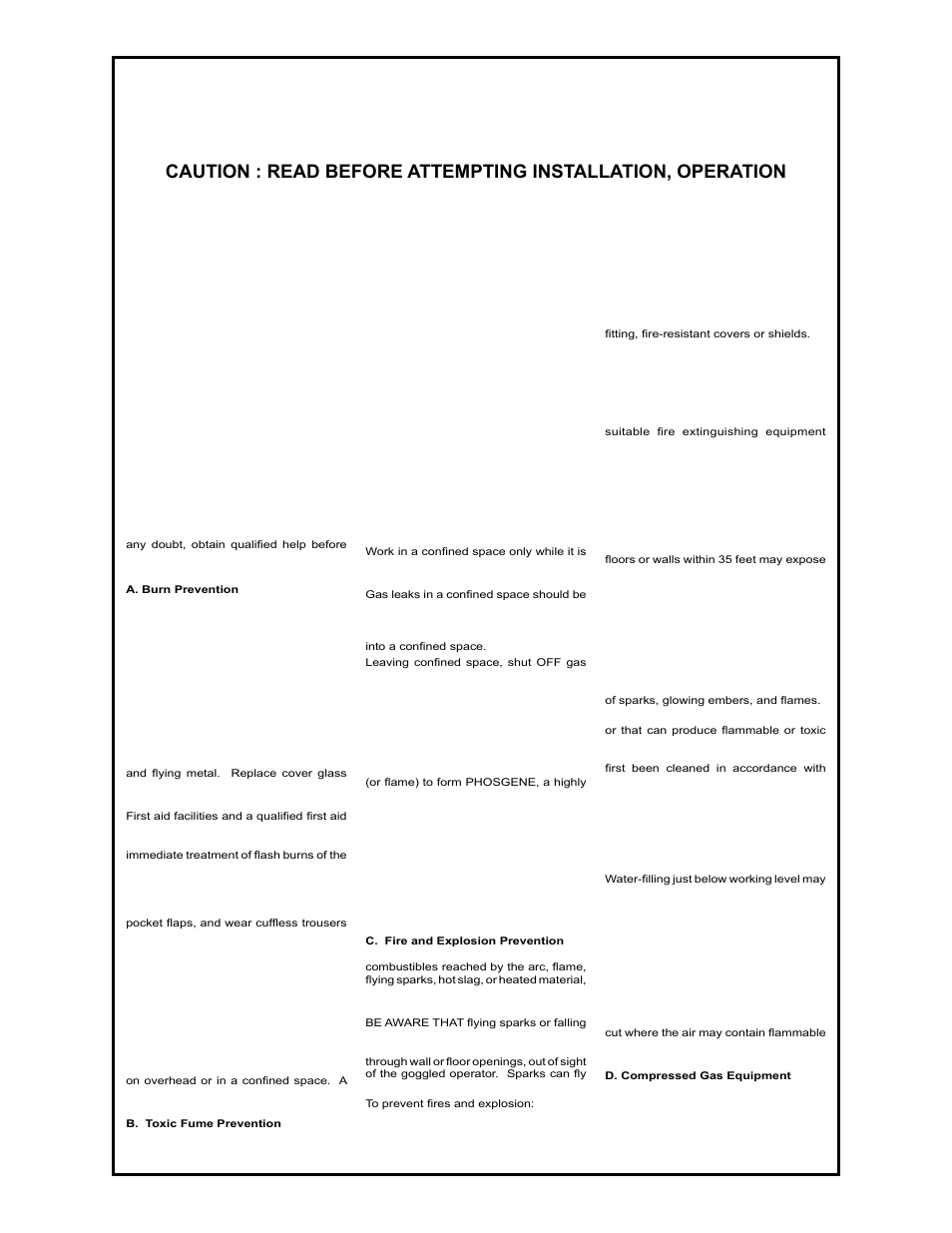 Safety considerations, Electric arc welding equipment | MK Products Cobra SX User Manual | Page 5 / 28