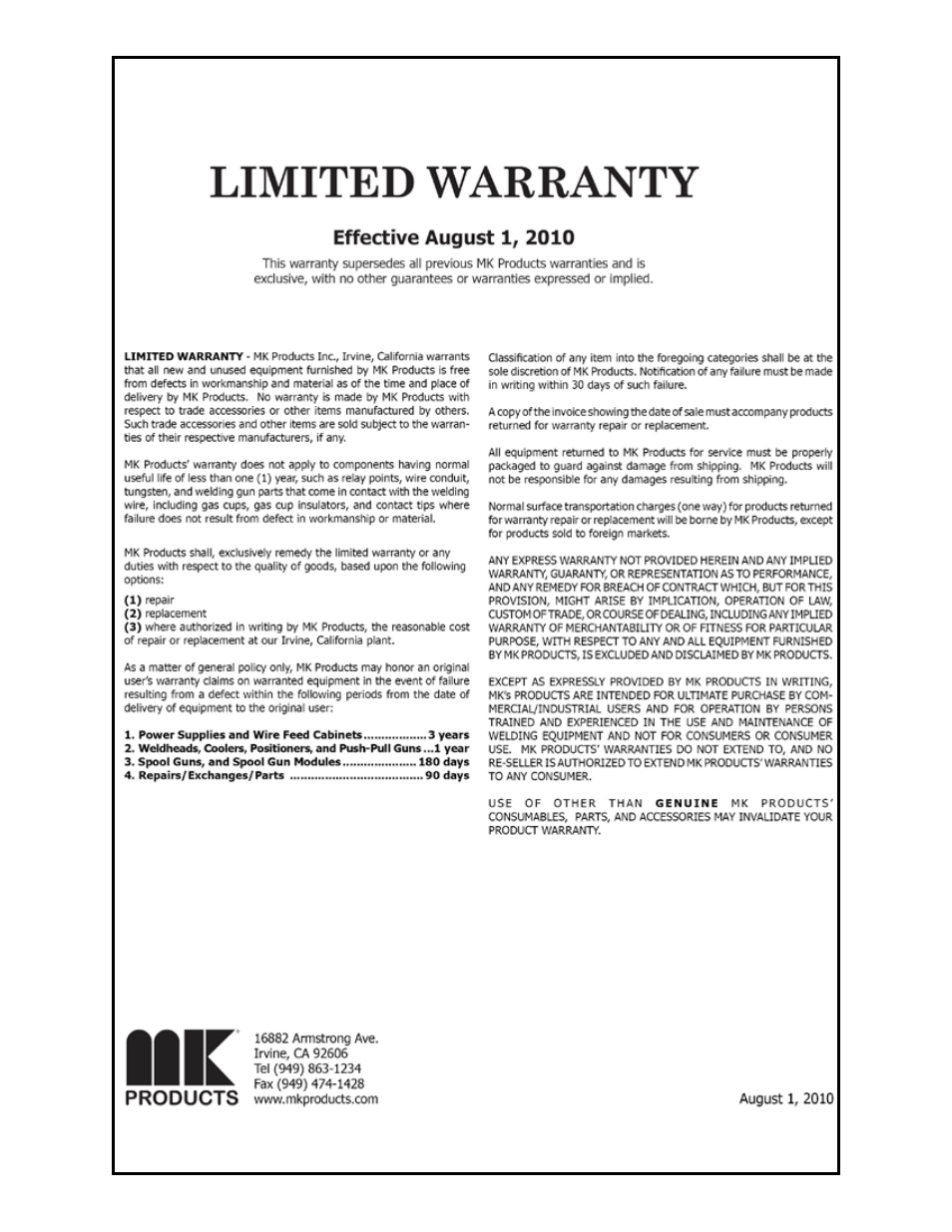 MK Products Prince XL User Manual | Page 39 / 41