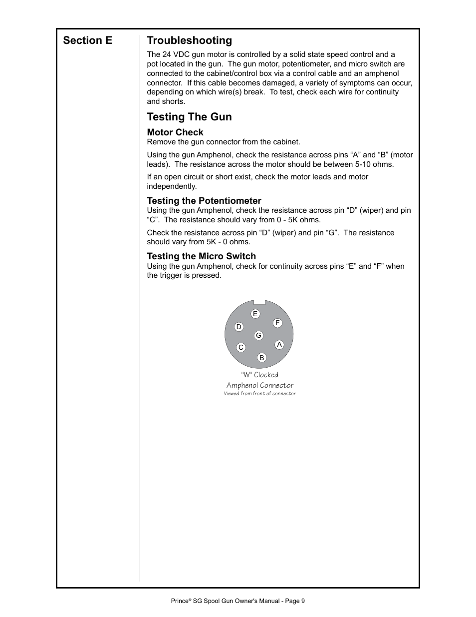 Testing the gun | MK Products Prince SG User Manual | Page 17 / 30