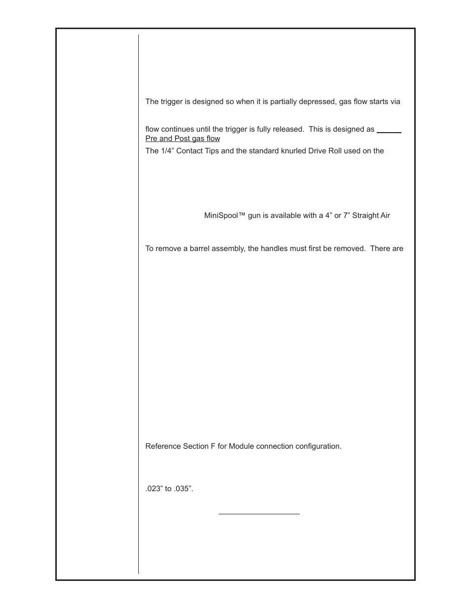General description, Barrels, Controls and settings | MK Products Sidewinder User Manual | Page 10 / 26