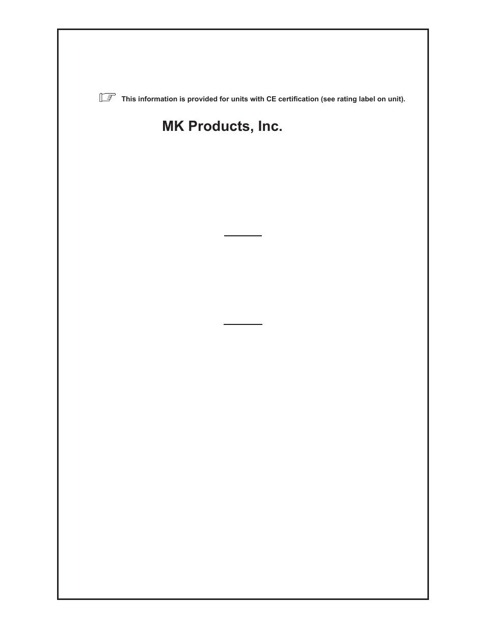 Mk products, inc, Sidewinder | MK Products Sidewinder User Manual | Page 4 / 26