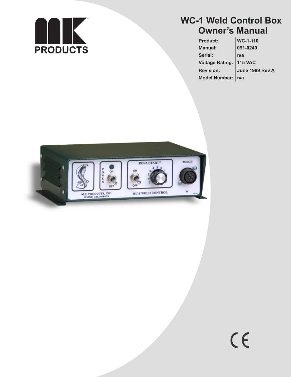 MK Products WC-1-110 User Manual | 26 pages