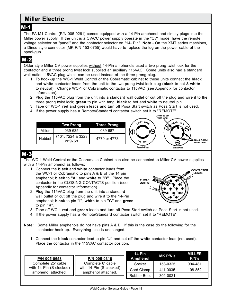 Miller electric, M-2 m-3 | MK Products Weld Control User Manual | Page 25 / 45