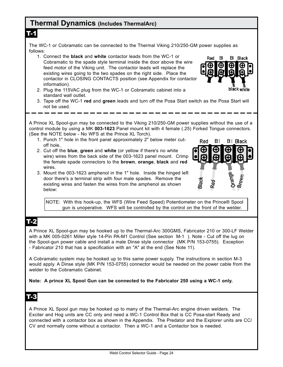 Thermal dynamics, T-2 t-3 | MK Products Weld Control User Manual | Page 31 / 45