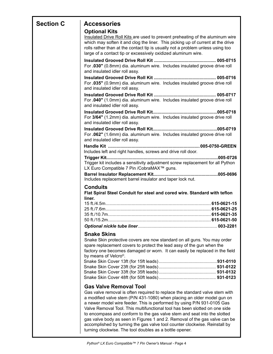 MK Products Python LX Euro User Manual | Page 11 / 41