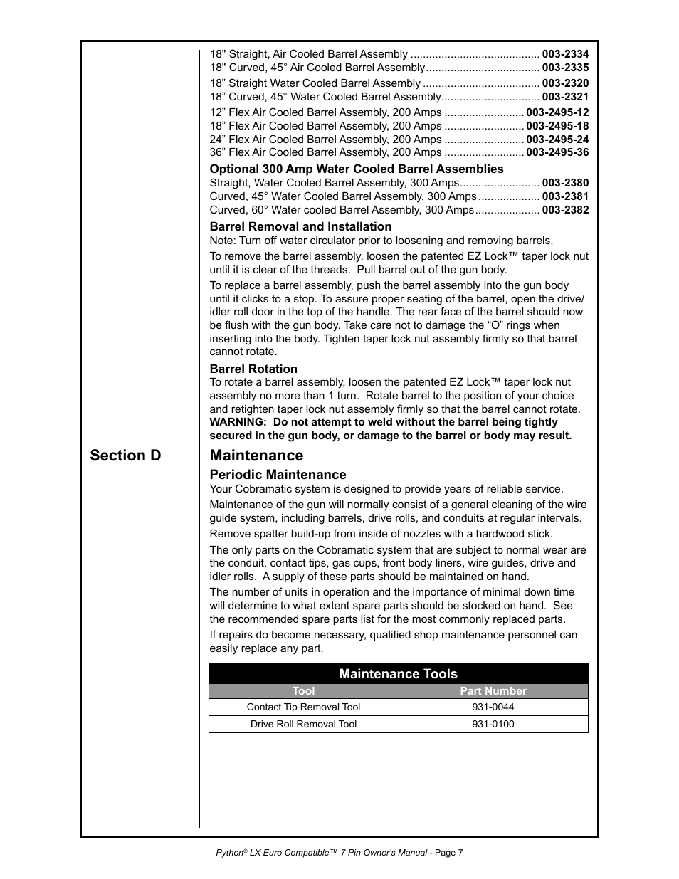 MK Products Python LX Euro User Manual | Page 14 / 41