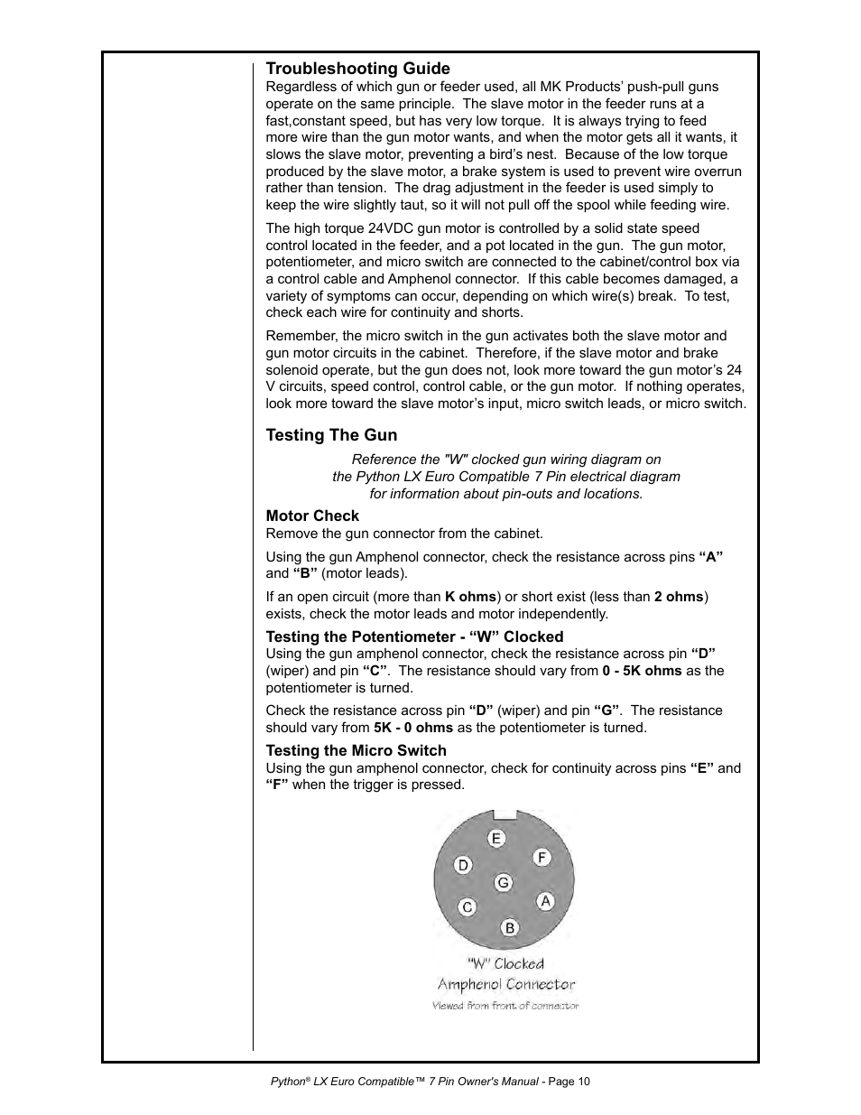 MK Products Python LX Euro User Manual | Page 17 / 41