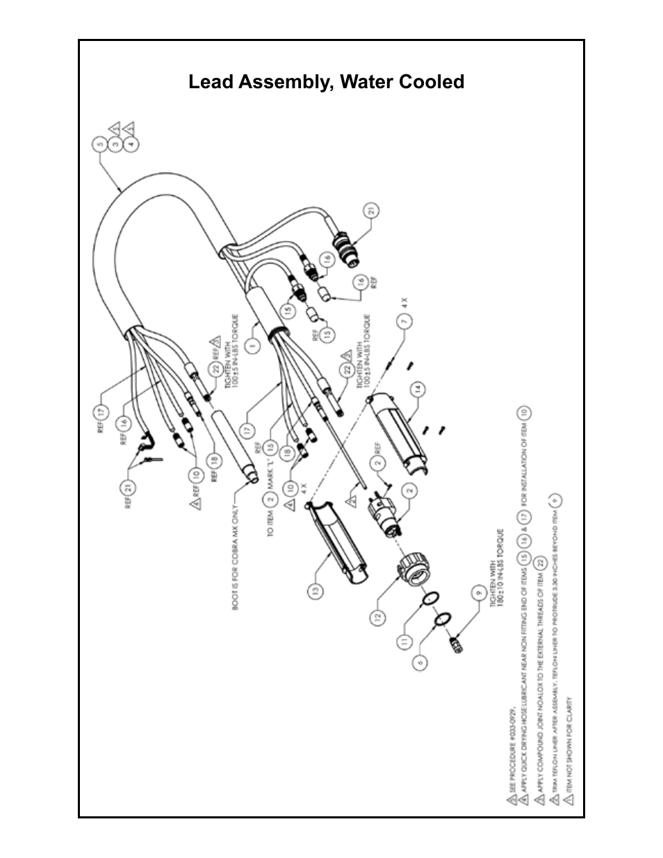 Cobra, Mx euro compatible 7 pin, Lead assembly, water cooled | MK Products Cobra MX User Manual | Page 33 / 41