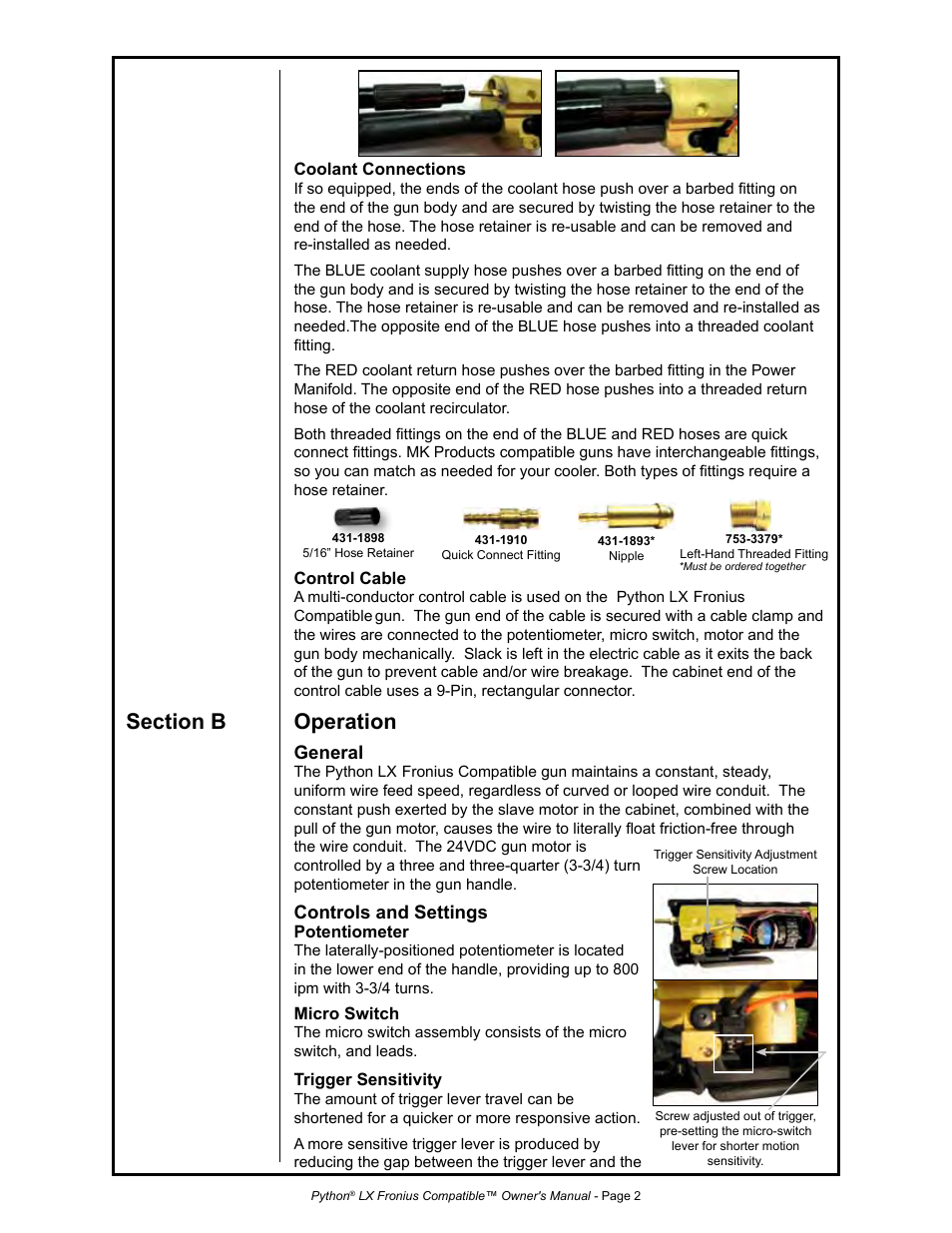 General, Controls and settings | MK Products Python LX Fronius Com ACWC User Manual | Page 9 / 41