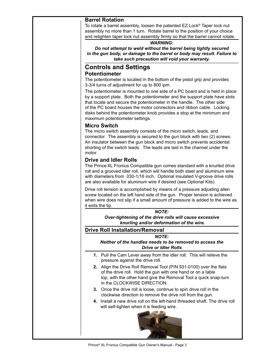 Controls and settings | MK Products Prince XL Fronius Com ACWC User Manual | Page 10 / 39