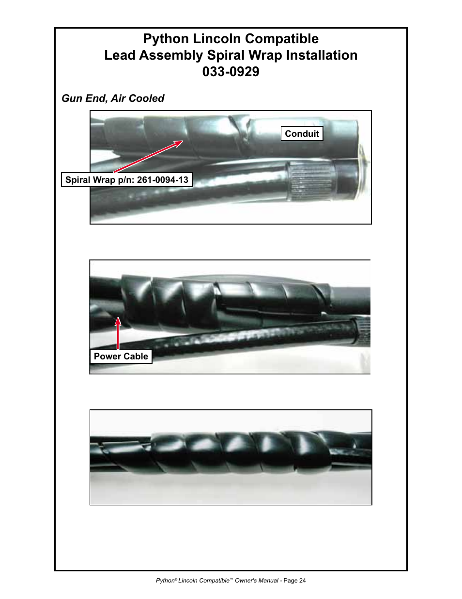 Gun end, air cooled | MK Products Python LE Compatible ACWC User Manual | Page 33 / 43
