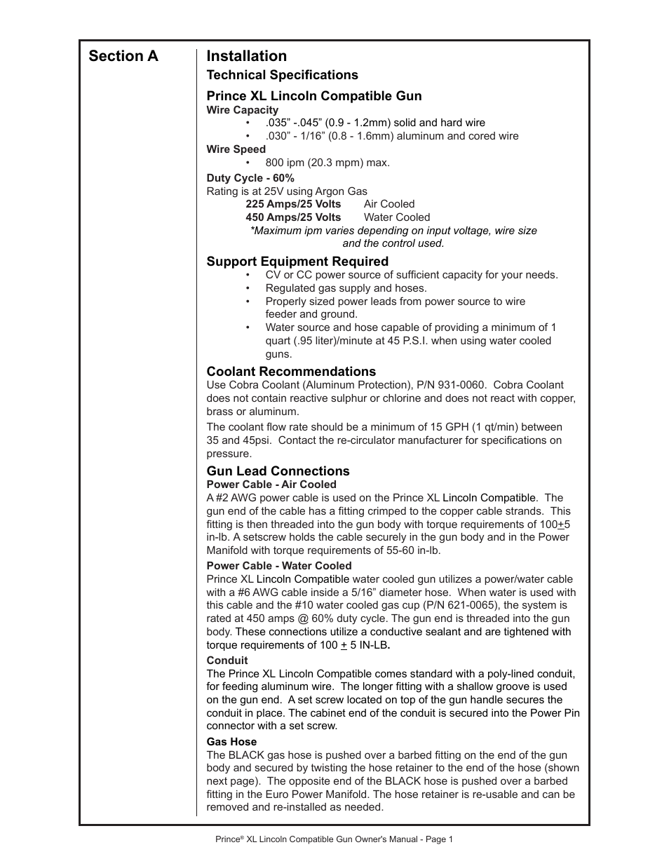 MK Products Prince XL LE Com ACWC User Manual | Page 8 / 41