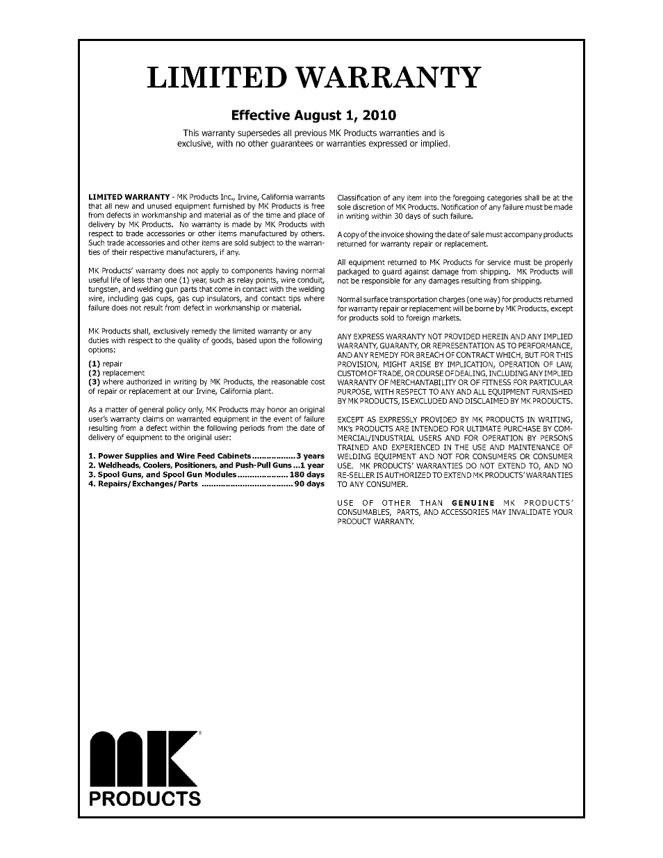 MK Products Cobra MX LE Com ACWC User Manual | Page 39 / 41