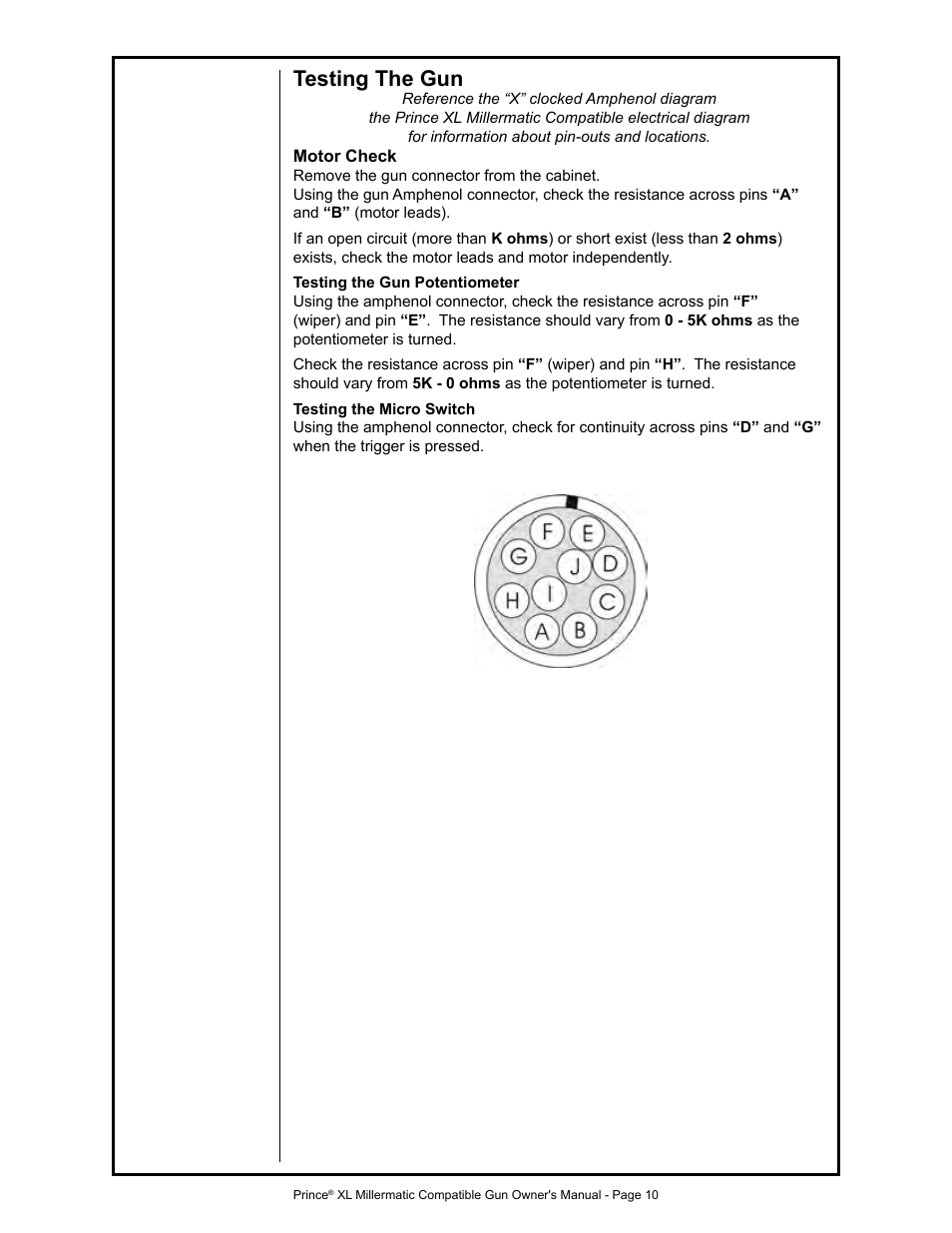 Testing the gun | MK Products Prince XL MM Com ACWC User Manual | Page 17 / 39