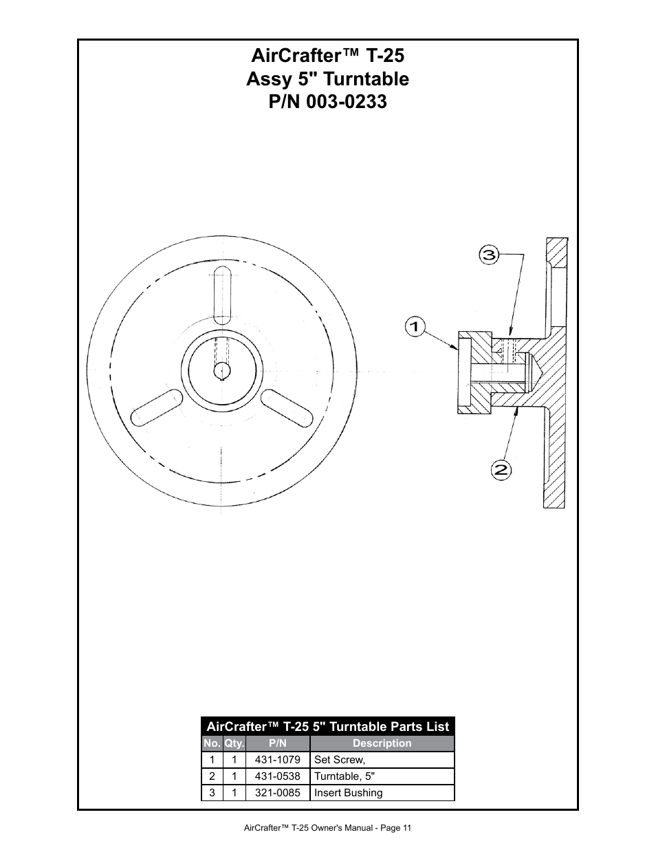 MK Products Positioner 1/AirCrafter T-25 User Manual | Page 11 / 17