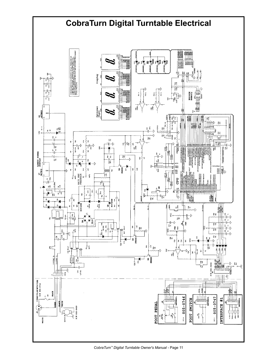 Cobraturn digital turntable electrical | MK Products CobraTurn Digital Turntable User Manual | Page 18 / 23