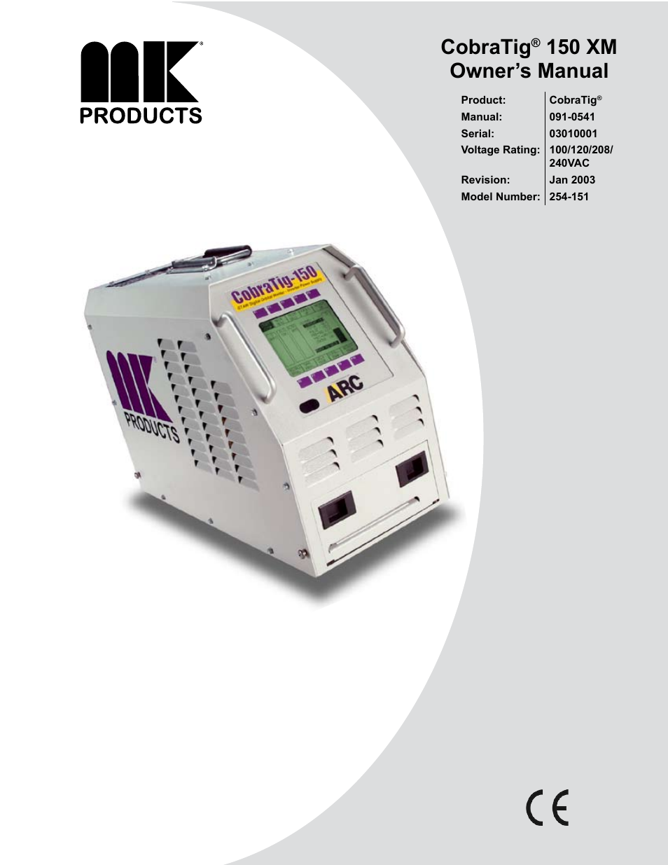 MK Products CobraTig 150 XM User Manual | 32 pages