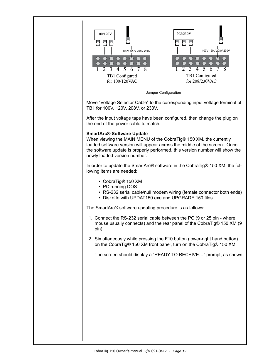 MK Products CobraTig 150 XM User Manual | Page 12 / 32