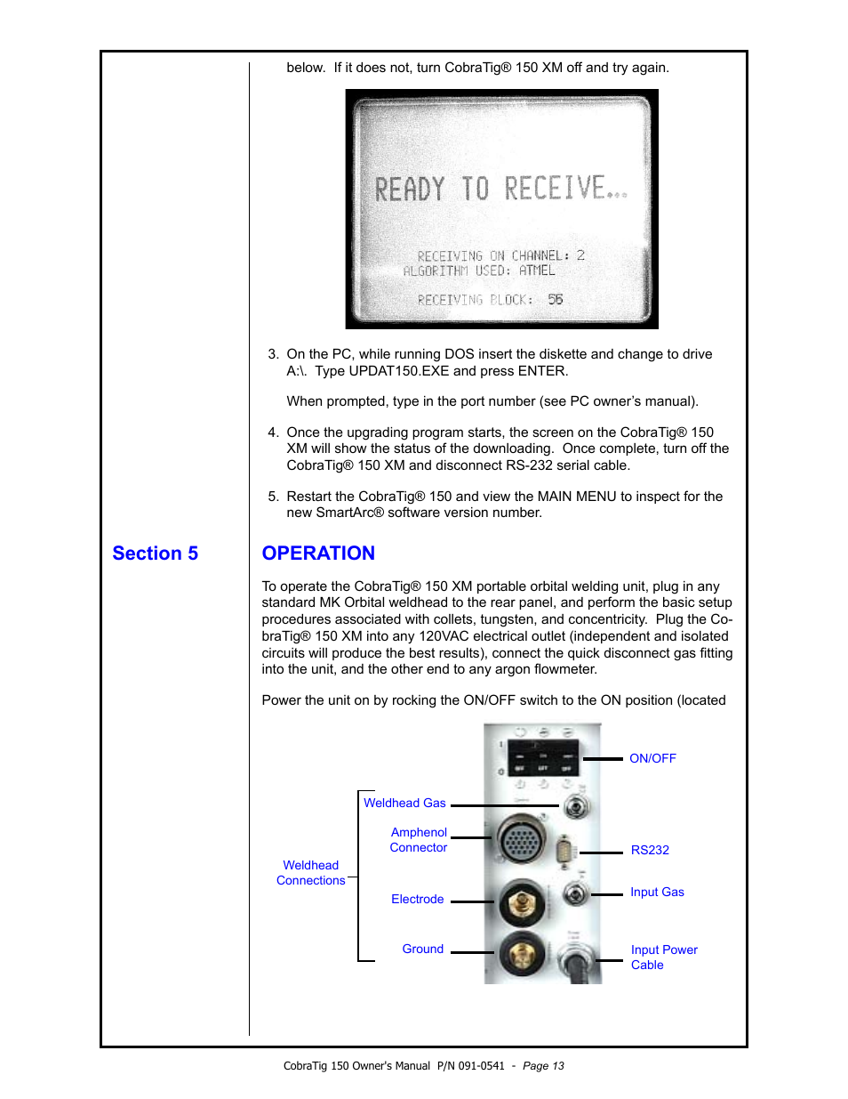 MK Products CobraTig 150 XM User Manual | Page 13 / 32