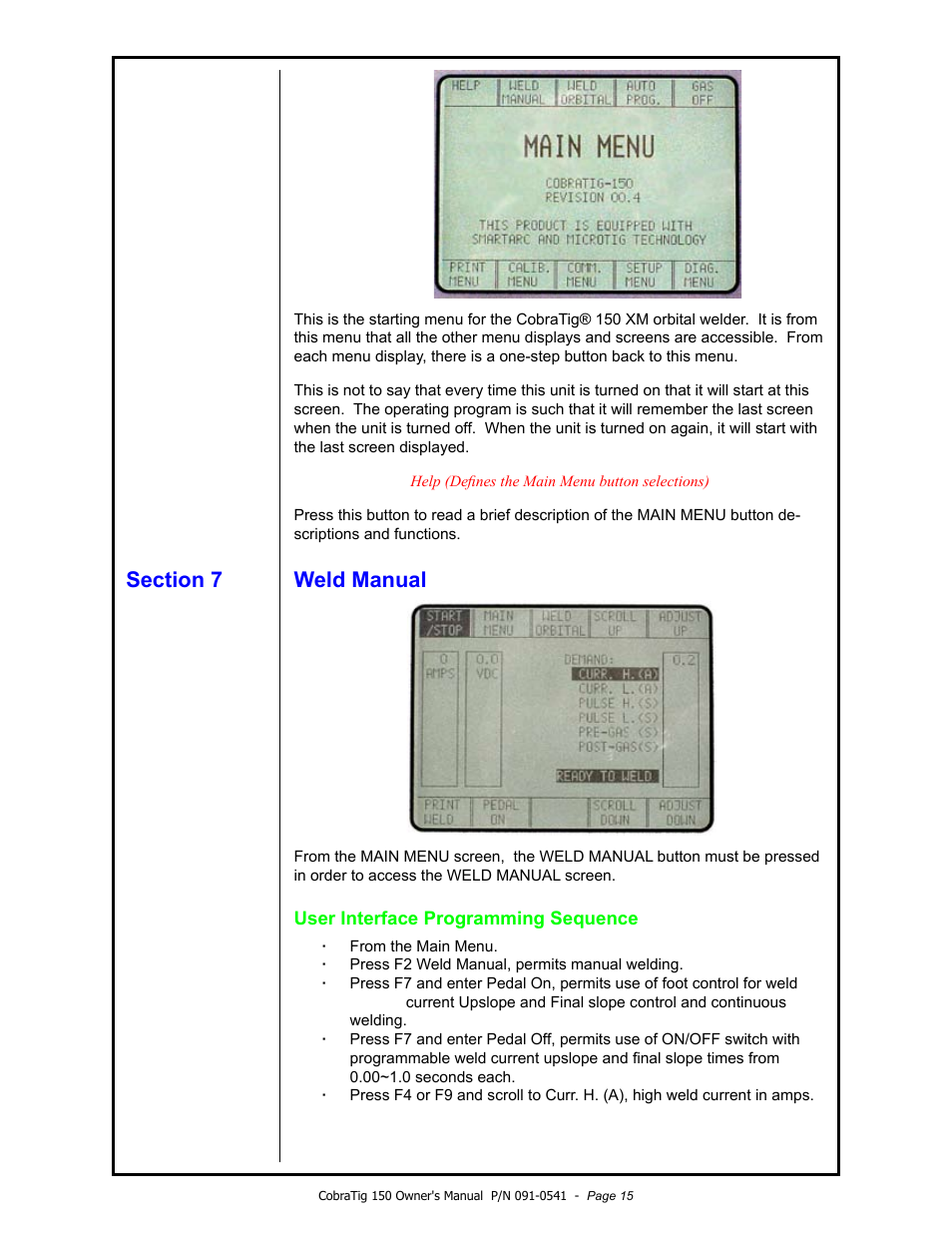 MK Products CobraTig 150 XM User Manual | Page 15 / 32