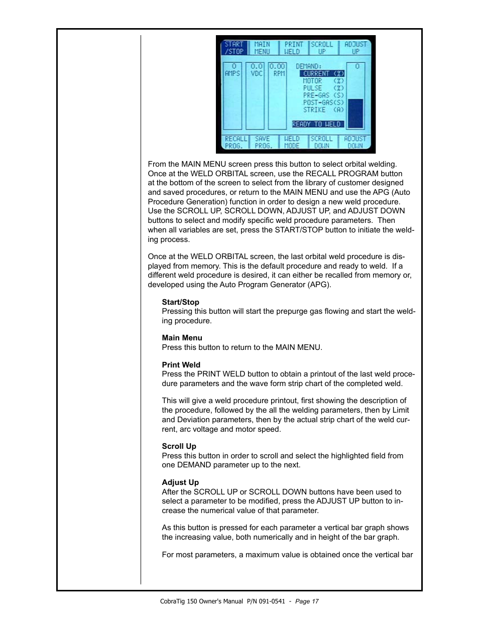 MK Products CobraTig 150 XM User Manual | Page 17 / 32