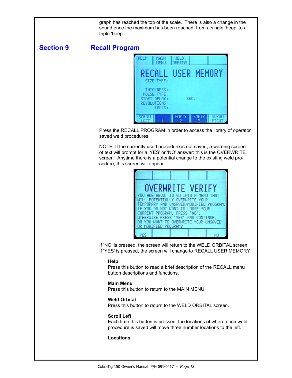 MK Products CobraTig 150 XM User Manual | Page 18 / 32